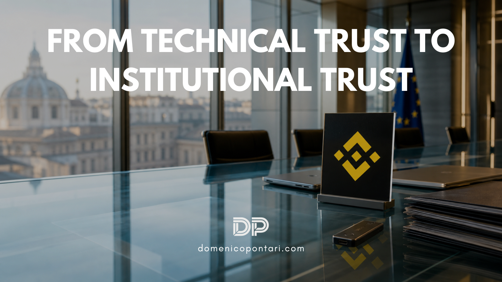 From technical trust to institutional trust in the Binance-MiCA debate